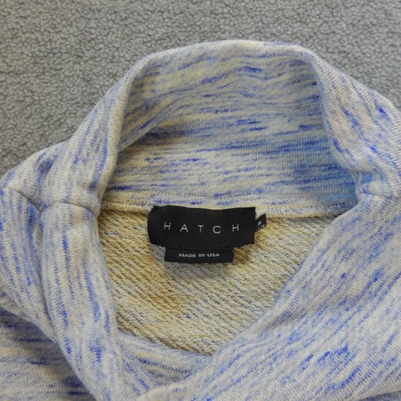 Hatch Blue and Gray Turtleneck Sweatshirt - Picture 4 of 9